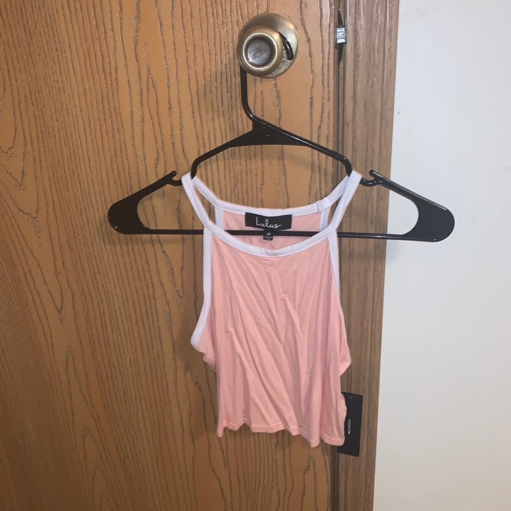 light pink crop top